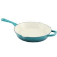 thumbnail image 1 of Crock Pot Artisan Enameled 12" Round Cast Iron Skillet in Teal Ombre, 1 of 3