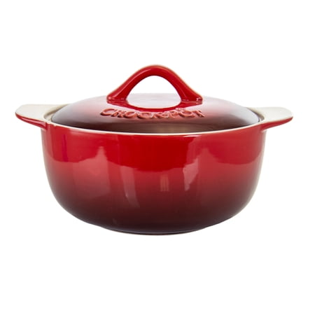 Crock-Pot Artistan 2.3 Quart Round Stoneware Casserole with Lid in Red