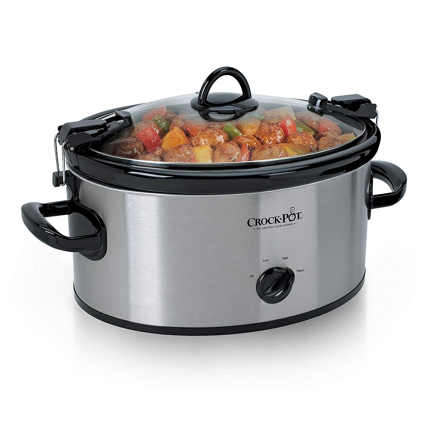 Crock-Pot Cook & Carry 6-Quart Oval Portable Manual Slow Cooker  Stainless Steel SCCPVL600S - image 1 of 5