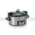 thumbnail image 1 of Crock-Pot Programmable 7-Quart MyTime Cook & Carry Slow Cooker, Stainless Steel, 1 of 12