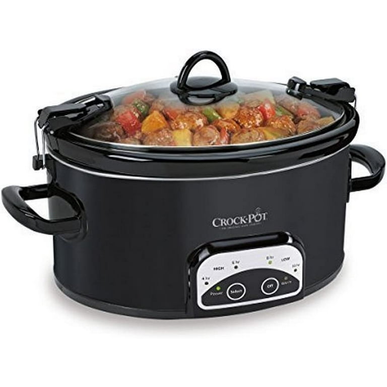 Crock-Pot Programmable 6 Quart Slow Cooker - Black - Walmart.com