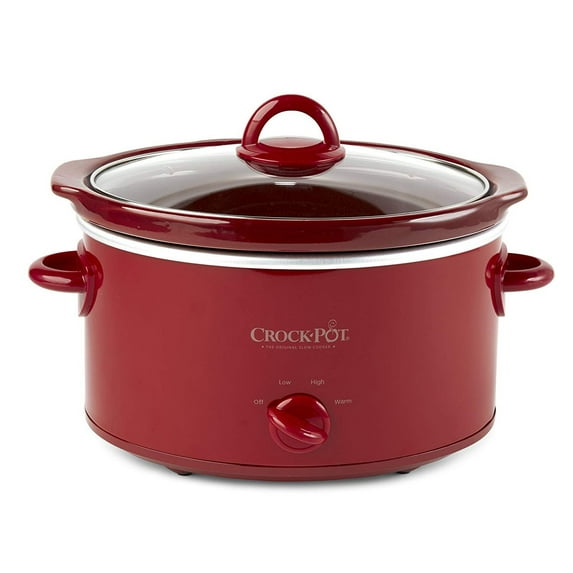 Crock-Pot Manual Slow Cooker SCV401-TR - 4 Quart, Red, Dishwasher Safe Parts