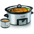 thumbnail image 1 of Crock-Pot SCCPVC605-S 6-Quart Countdown Programmable Oval Slow Cooker with Dipper, Stainless Steel, 1 of 5