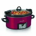 thumbnail image 1 of crock-pot sccpvl610-r-a programmable cook and carry oval slow cooker, digital timer, red, 1 of 3