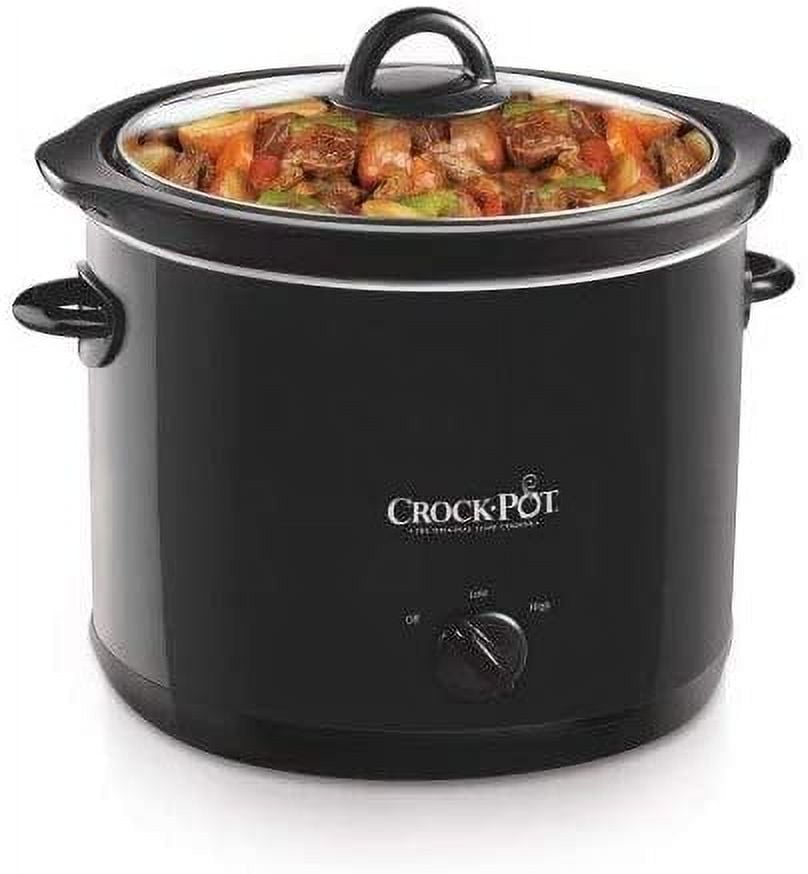 L👀K 4 Qt Crock Pot By Crock-Pot Stainless Steel w/ Black Pot Model  SCR400-SP