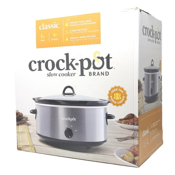 Crockpot SCV700-CH-BR Slow Cooker, 7 quarts, Charcoal 7 Quarts