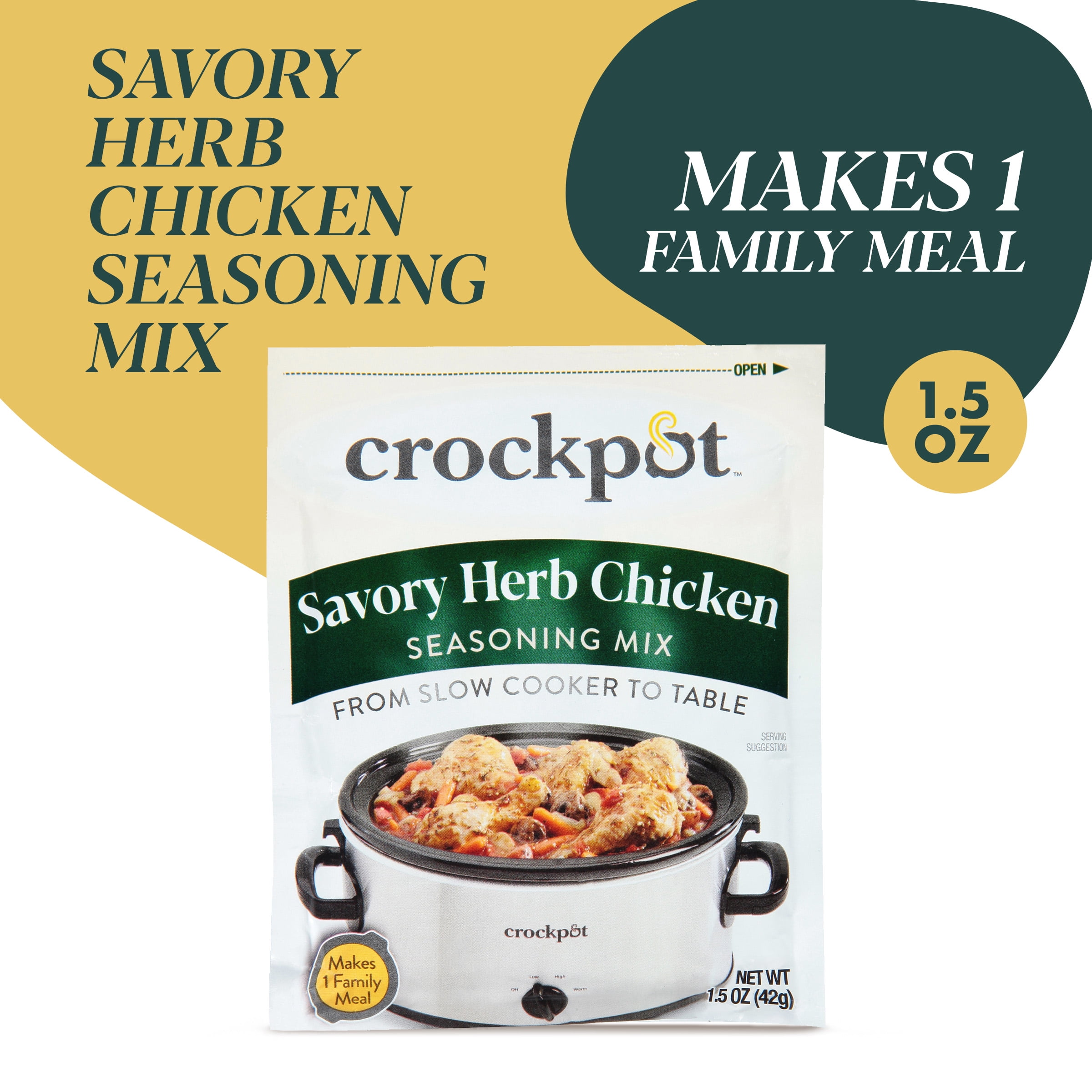 CrockPot Savory Herb Chicken Seasoning Mix 1.5 oz Packet