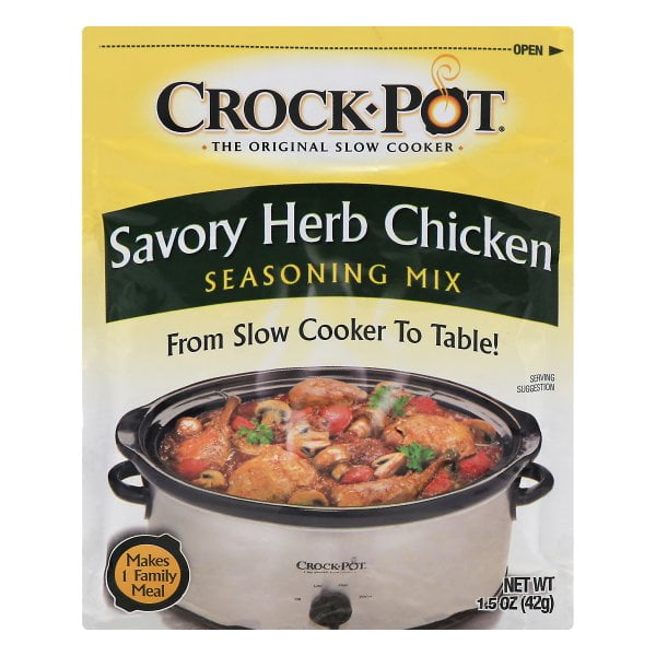 Crock-Pot Savory Herb Chicken Seasoning Mix 1.5 oz Packet - Walmart.com