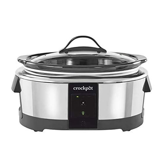 Crock-Pot Slow Cooker 6-Quart Programmable Stainless Steel 2139005, Compatible with Alexa