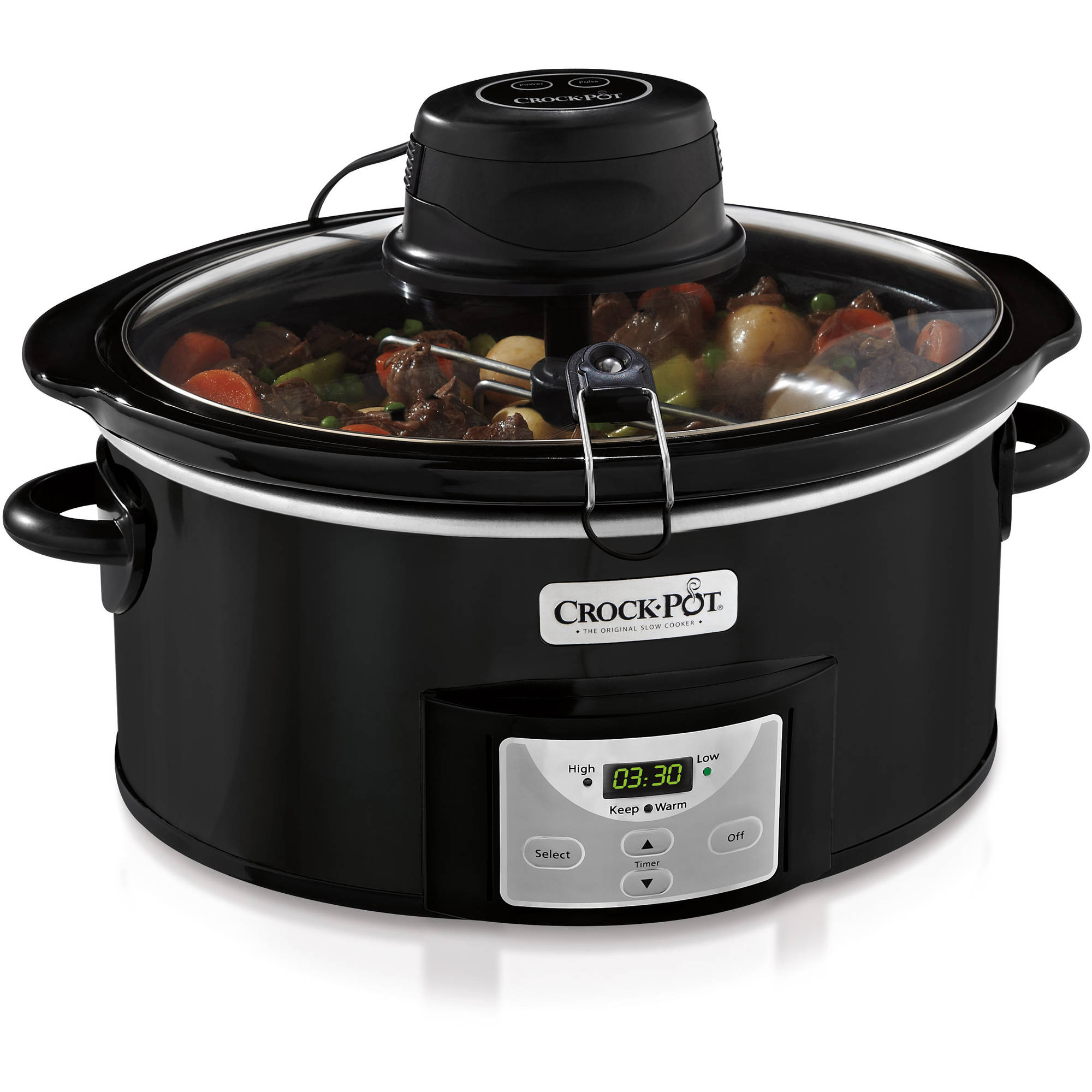 Crock-Pot Stir Automatic Stirring Slow Cooker, 6-Quart, Black - image 1 of 8