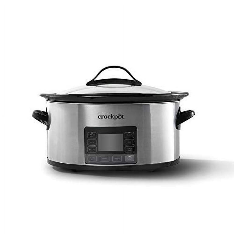Magnifique 7 Quart Programmable Slow Cooker, Kitchen Appliances, Perfect  Kitchen Small Appliance for Family Dinners, Red Stainless Steel