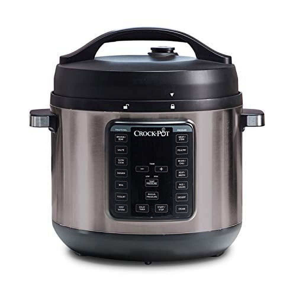 Crock pot Pot 8Qt Multi Use XL Programmable Slow Cooker Black Stainless Used Walmart Business Supplies