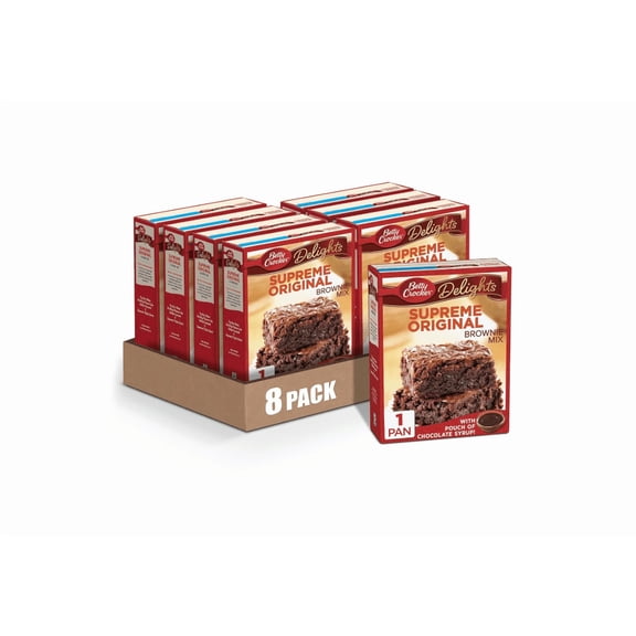 Crocker Delights Supreme Original Brownie Mix, 16 oz. (Pack of 8)