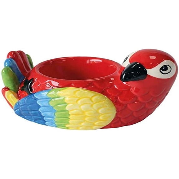 Crockery Critters Parrot Egg Cup from Deluxebase. Ceramic Egg Cup for Soft Boiled Eggs. Ideal Novelty Bird Gift for Kitchen Decor & Kitchenware.