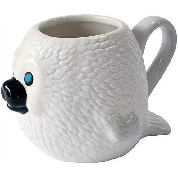 Crockery Critters Seal Mug from Deluxebase. Animal Shaped Mug for Kids and Adults. Hand-Painted Novelty Animal Coffee Mug. Aesthetic Tea Cup or Coffee Cup. Novelty Gifts and Cute Stuff for Kids