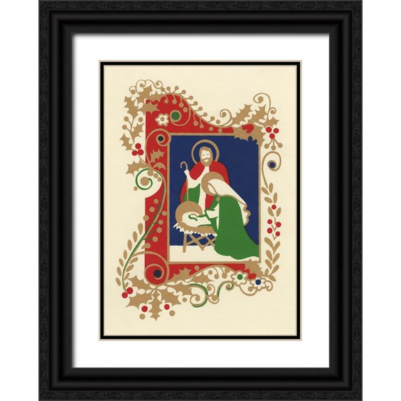 Crockett Collection 11x14 Black Ornate Wood Framed with Double Matting Museum Art Print Titled - C-0090