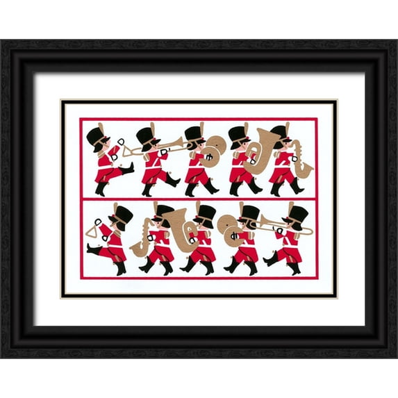 Crockett Collection 18x14 Black Ornate Wood Framed with Double Matting Museum Art Print Titled - C-0200