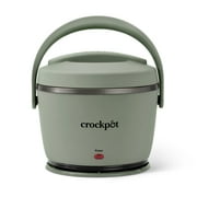 0.65-qt Mini Round Slow Cooker, Fondue Melting Pot Warmer with Diswasher-safe Stoneware Crock, Glass Lid, Stainless Steel and Black