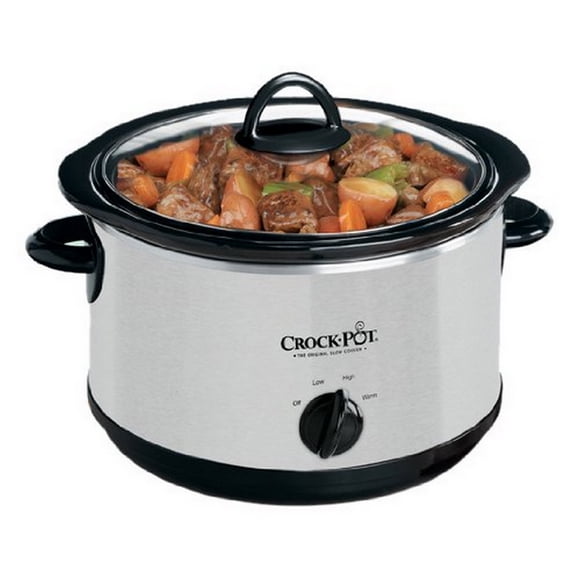 Crockpot 5 Qt. Round Manual Slow Cooker and Little Dipper, Stainless Steel