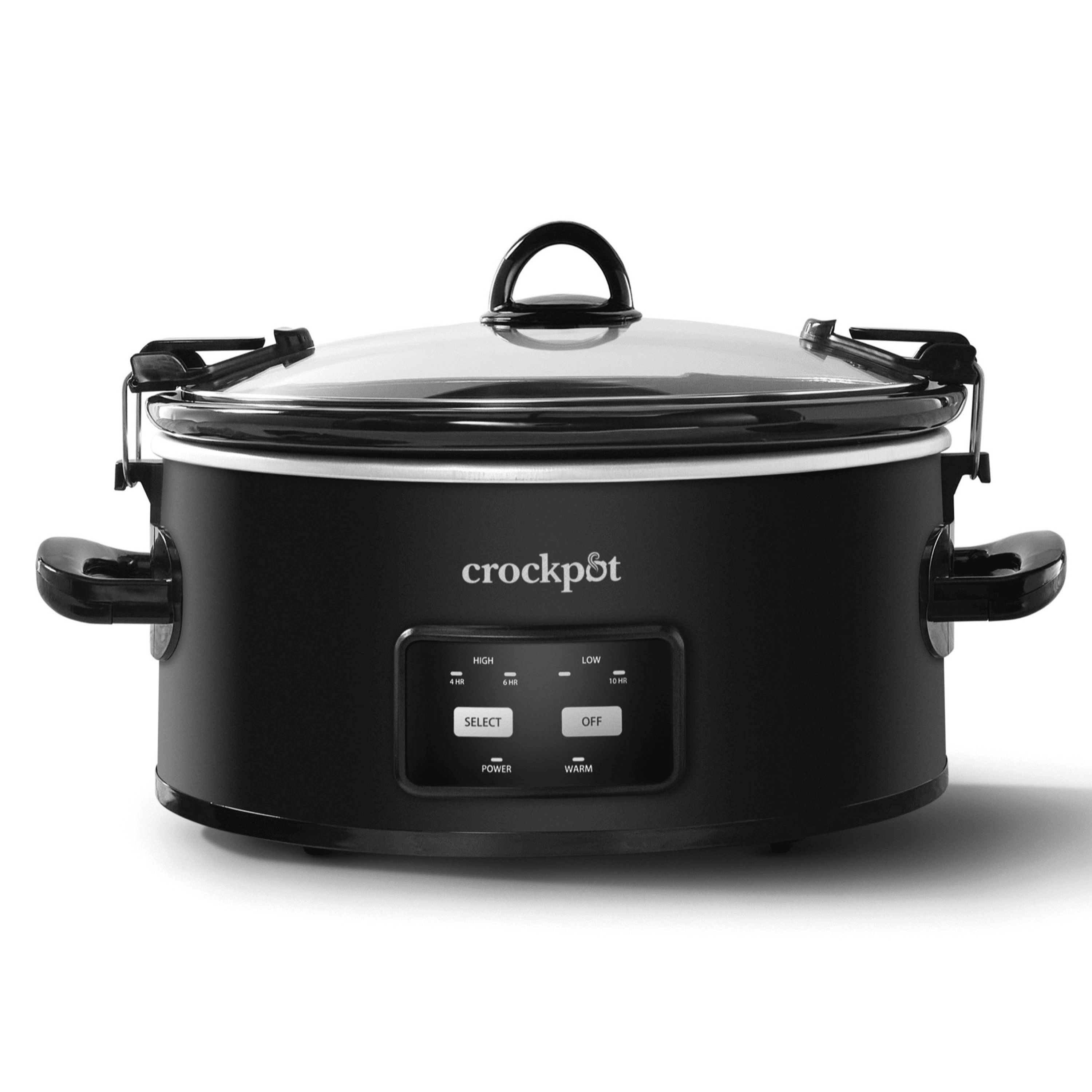 Ydmyg Glimte Mærkelig Crockpot™ 6-Quart Cook & Carry Slow Cooker, One-Touch Control, Matte Black  - Walmart.com