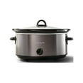 Crockpot 6Qt Manual Large Slow Cooker, Black and Stainless Steel