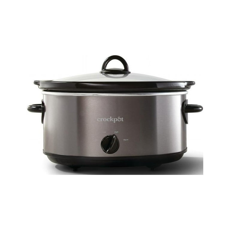Crock-Pot 6-Quart Manual Slow Cooker Black Stainless Steel 2131367 - Best  Buy