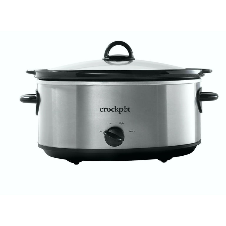 Crock-Pot Oval Manual Slow Cooker, Stainless Steel - 7 qt