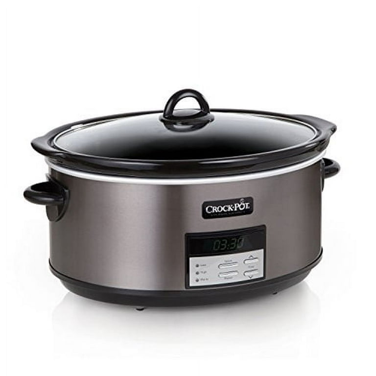 Crock-Pot® Programmable 8-Quart Slow Cooker, Black Stainless Collection