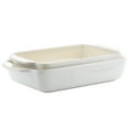 thumbnail image 1 of Crockpot Artisan 2.5 Quart and 3.5 Quart Rectangular Stoneware Bake Pan Set in Cream, 1 of 5