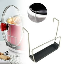 Crockpot Lid Holder, Cooker Lid Holder, Stainless Steel Pot Lid Rack with Silicone Sink