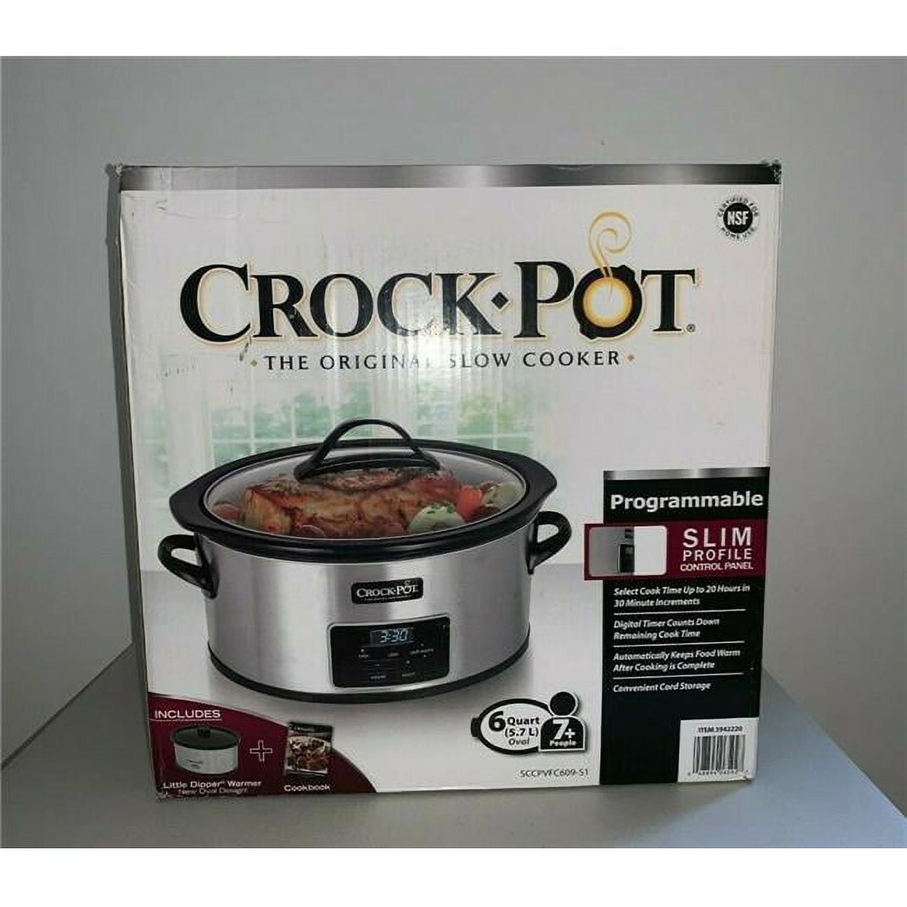 Calphalon Crock-Pot SCCPVICC600-P 6-Qt. Programmable Browning Slow Cooker -  Macy's