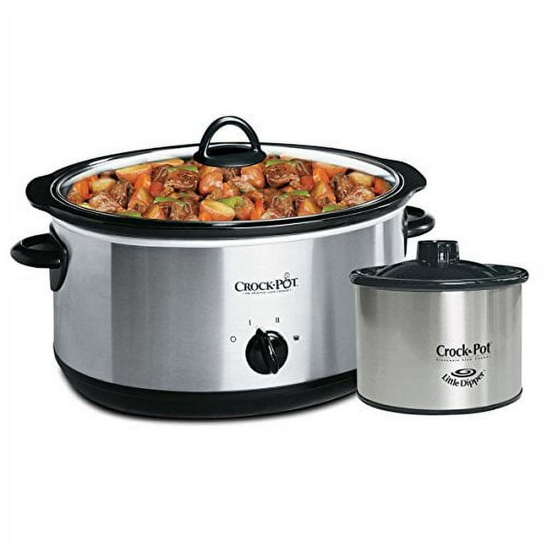 Bella - 5-Qt. Slow Cooker with Dipper - Stainless Steel