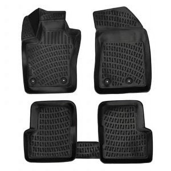 Crocliner Front and Rear All Weather Custom Fit Floor Mats for Jeep