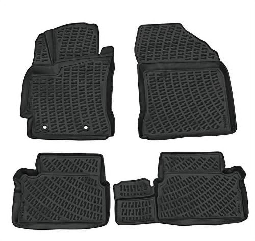 Crocliner Front and Rear All Weather Custom Fit Floor Mats for Toyota