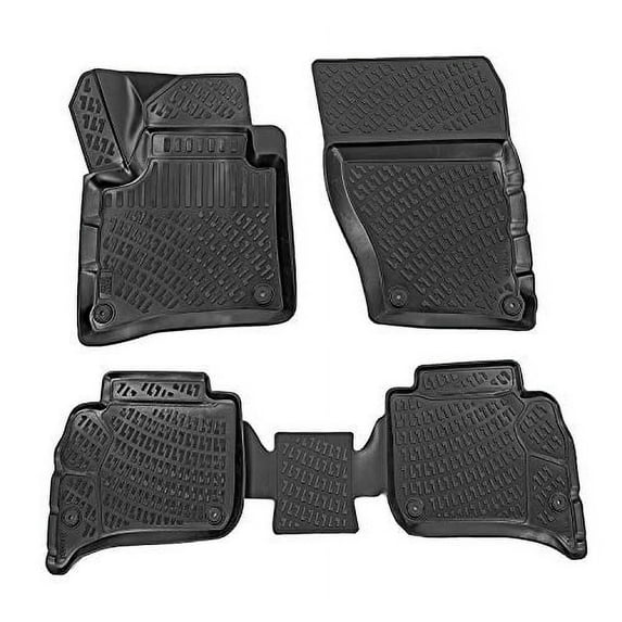 Crocliner Front and Rear All Weather Custom Fit Floor Mats for Volkswagen - Touareg / 2011-2017