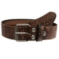 thumbnail image 1 of Croco Embossed Distressed 100% Leather Casual Belt for Men and Women, 1 of 6