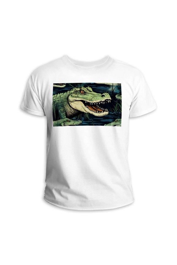 Crocodile 100% Cotton T-Shirt Classic Fit Short Sleeve Men's Tee Top Casual Plain Basic Summer Fashion Apparel Lightweight Breathable Crewneck Comfortable Breathable Machine Washable
