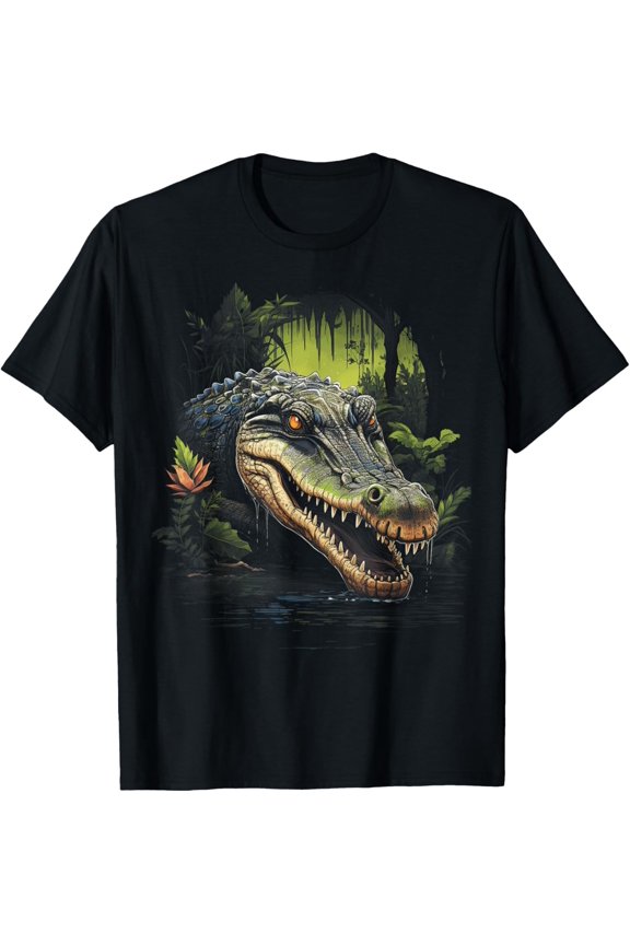 Crocodile Alligator Animal Illustration T-Shirt