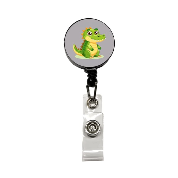 Crocodile Alligator Cute Retractable Reel ID Badge Key Card Name Tag Holder with Clip