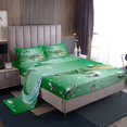 thumbnail image 1 of Crocodile Bed Sheets Set Green Sequin Fluid Art Sheet Set Twin,Crystal Diamond Sheets Nautical Sea Animal Bedding Set,Coastal Creature Ocean Decor, 1 of 7