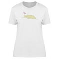 thumbnail image 1 of Crocodile & Bird Doodle Cartoon T-Shirt Women -Image by Shutterstock, Female Medium, 1 of 2