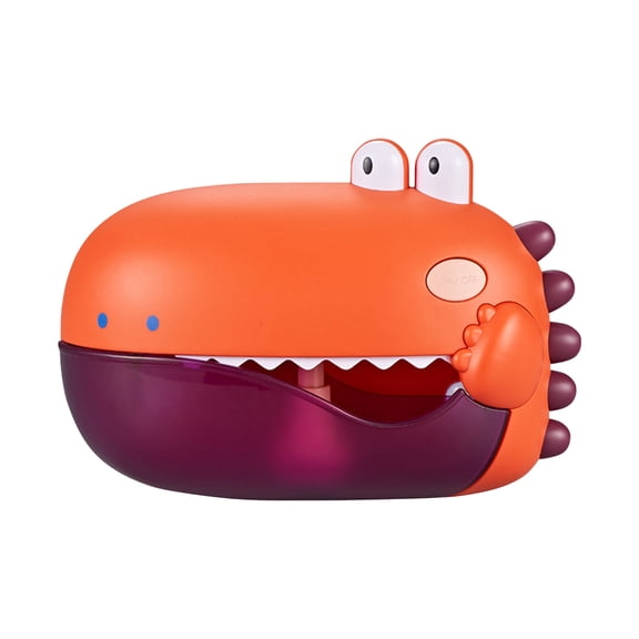 Crocodile Bubble Blower, Musical Bath Bubble Machine with Interactive Features, Electric Bubble Maker for Fun Bath Time (Saffron)