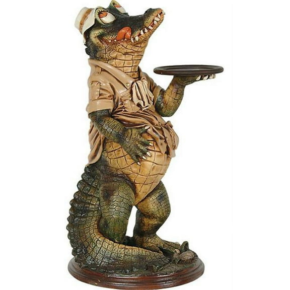 Crocodile Butler Figurines, Multi Color