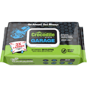 Crocodile Cloth Garage, Large Cleaning Wipes, for Interior and Degreasing, 90 Count, 10 by 15 inches