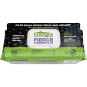 Crocodile Cloth Fierce Disinfectant Cleaning Wipes, 15 x 10, 80 Count, Multi-Surface