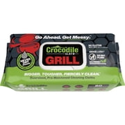 Crocodile Cloth Grill Cleaning Wipes – 80 XL Plant-Based Wipes, 15" x 10"