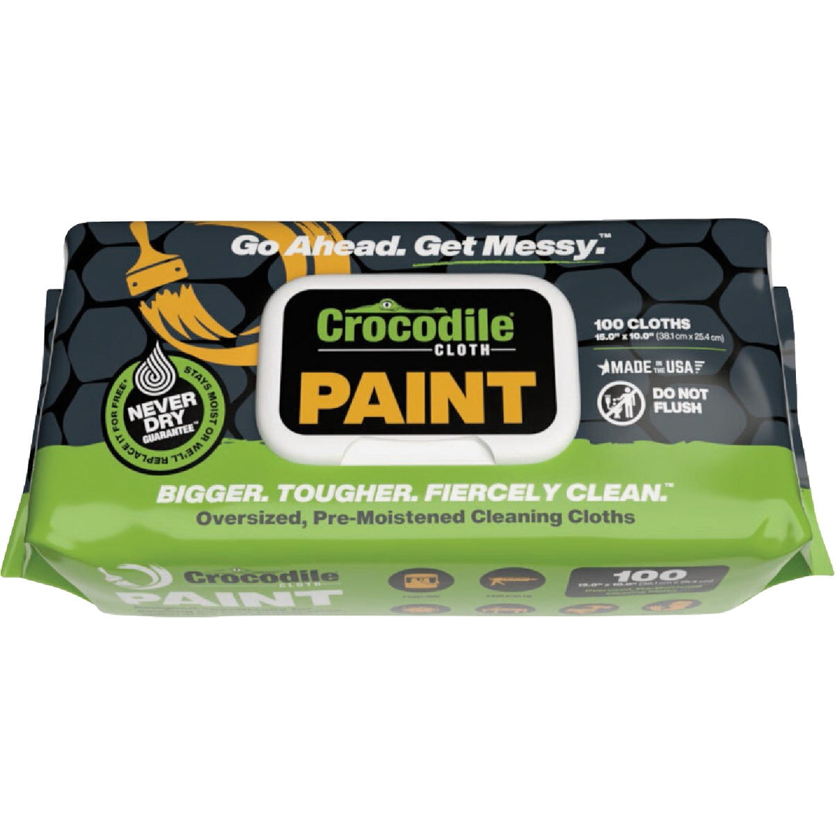 Crocodile Cloth Paint Cleaning Wipes - Surface Prep, Disposable - 100 Wipes — Interior & Exterior Use, Professional Finish