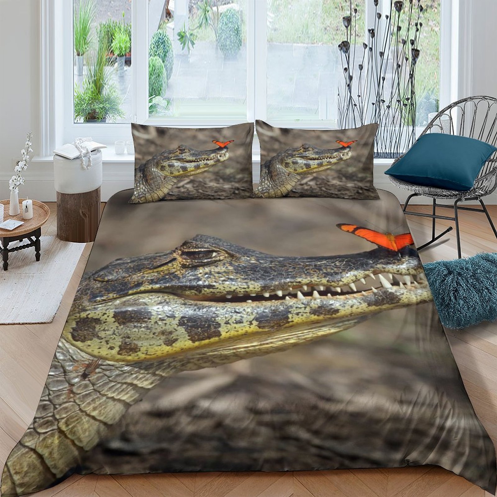 Crocodile Comforter Covers 3D Printed Duvet Cover Quilt Cover Bedding