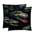 thumbnail image 1 of Crocodile Covers Set of 2 with Velvet Fabric and Unique Patterns for 16x16, 18x18, 20x20 Inch Throw Pillow Inserts, Throw Pillows, Throw Pillow - for Any Occasion, 1 of 6