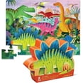 thumbnail image 1 of Crocodile Creek 36-Piece Jigsaw Floor Puzzle - Fun Floor Puzzles for Kids Ages 3-5 - Heavy-Duty Shaped Box for Storage - Dino Land - 27" W x 20" H Finished, 1 of 6